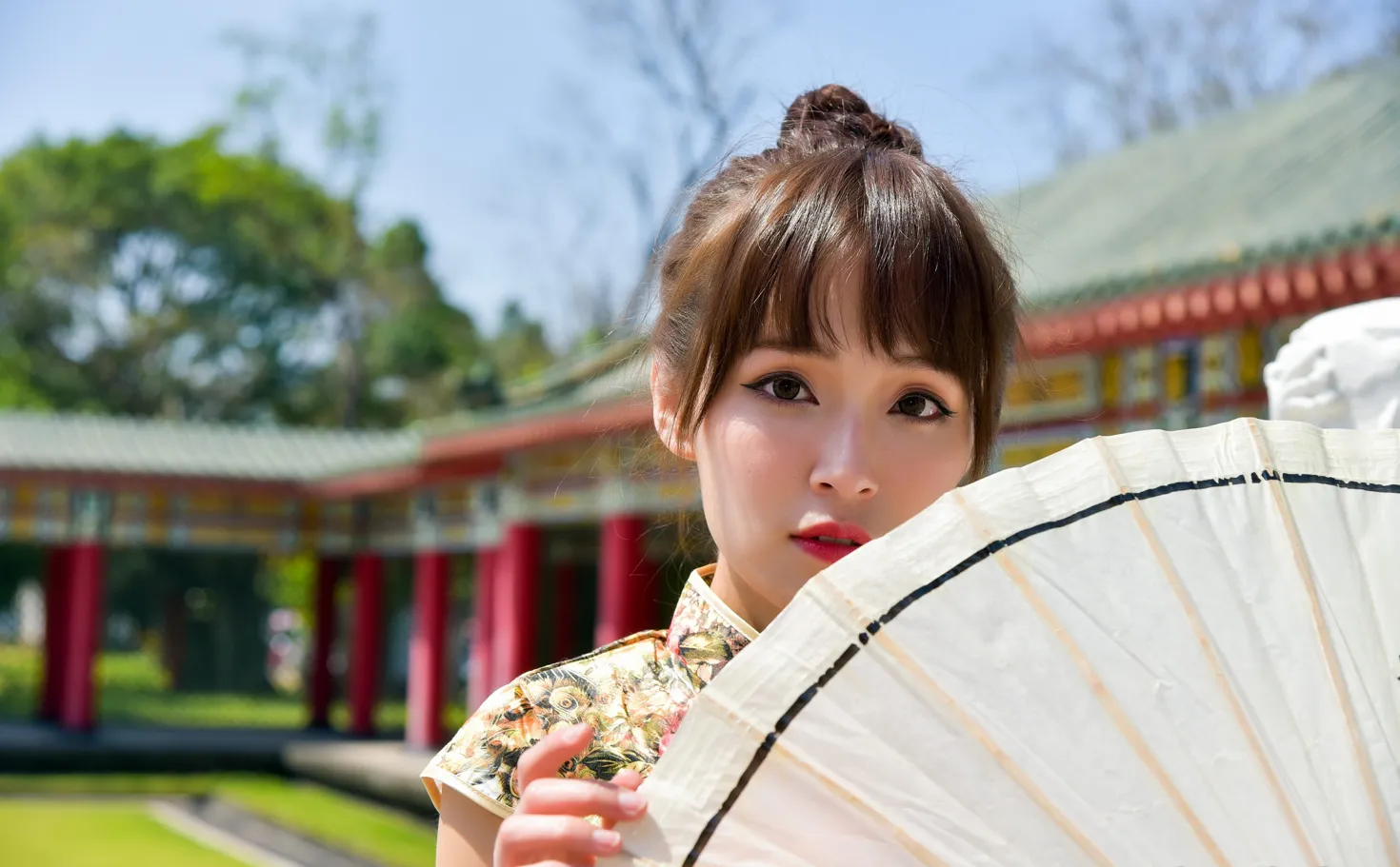 [Mzsock] NO.189 Miao Wanyu floral short cheongsam with high heels and beautiful legs street photography#[68P]-19