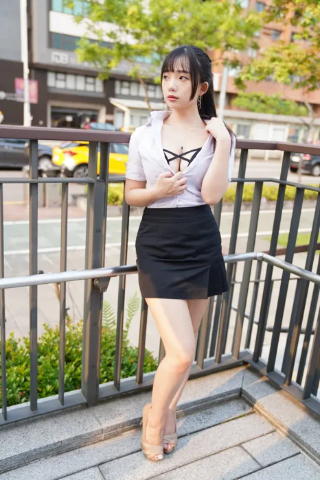 [Mzsock] NO.078 Chen Jialin OL short skirt high heels beautiful legs outdoor shot street photography#[100P]-82