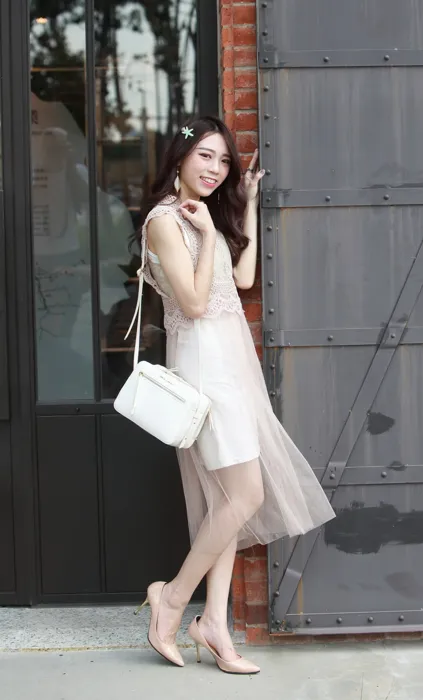 [Mzsock] NO.097 Lin Zhirong small dress high heels beautiful legs outdoor shot street photography#[88P]-2