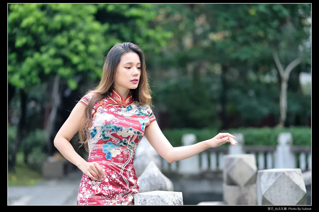 [Mzsock] NO.098 Zhang Qiao cheongsam black silk high heels beautiful legs street photography#[54P]-23